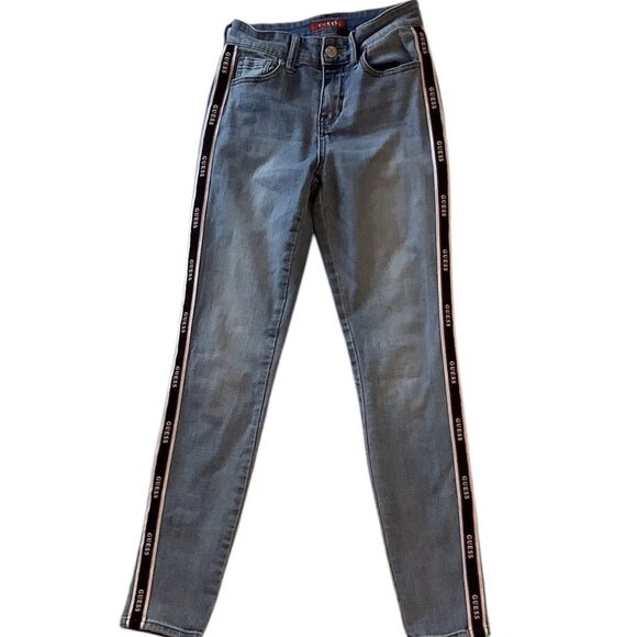 Guess Mid Rise Blue Denim Skinny Jeans Size 24 - Picture 1 of 9